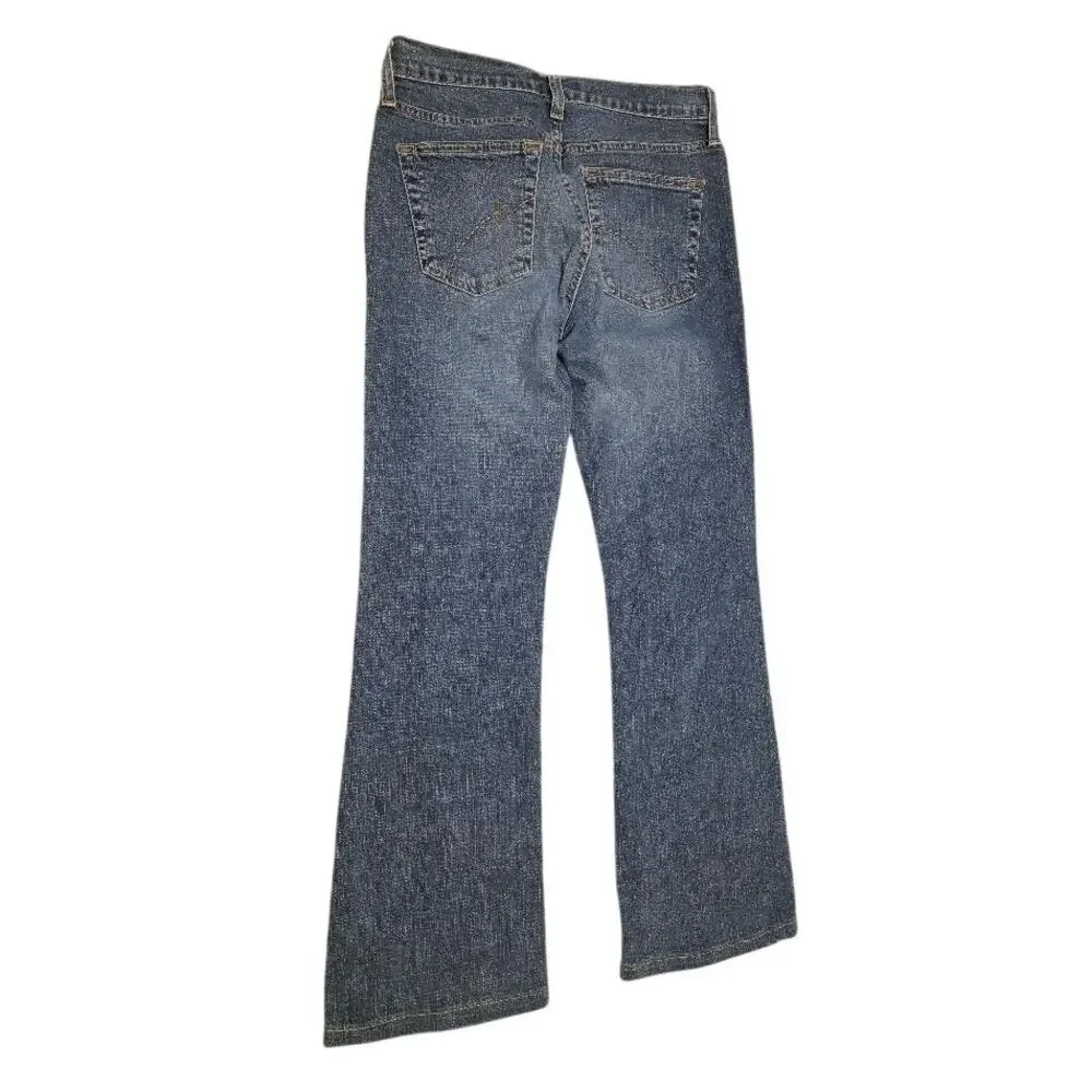 Tommy Jeans Womens 5S Low/Mid Rise Bootcut Jeans Stretch Medium Wash Y2K